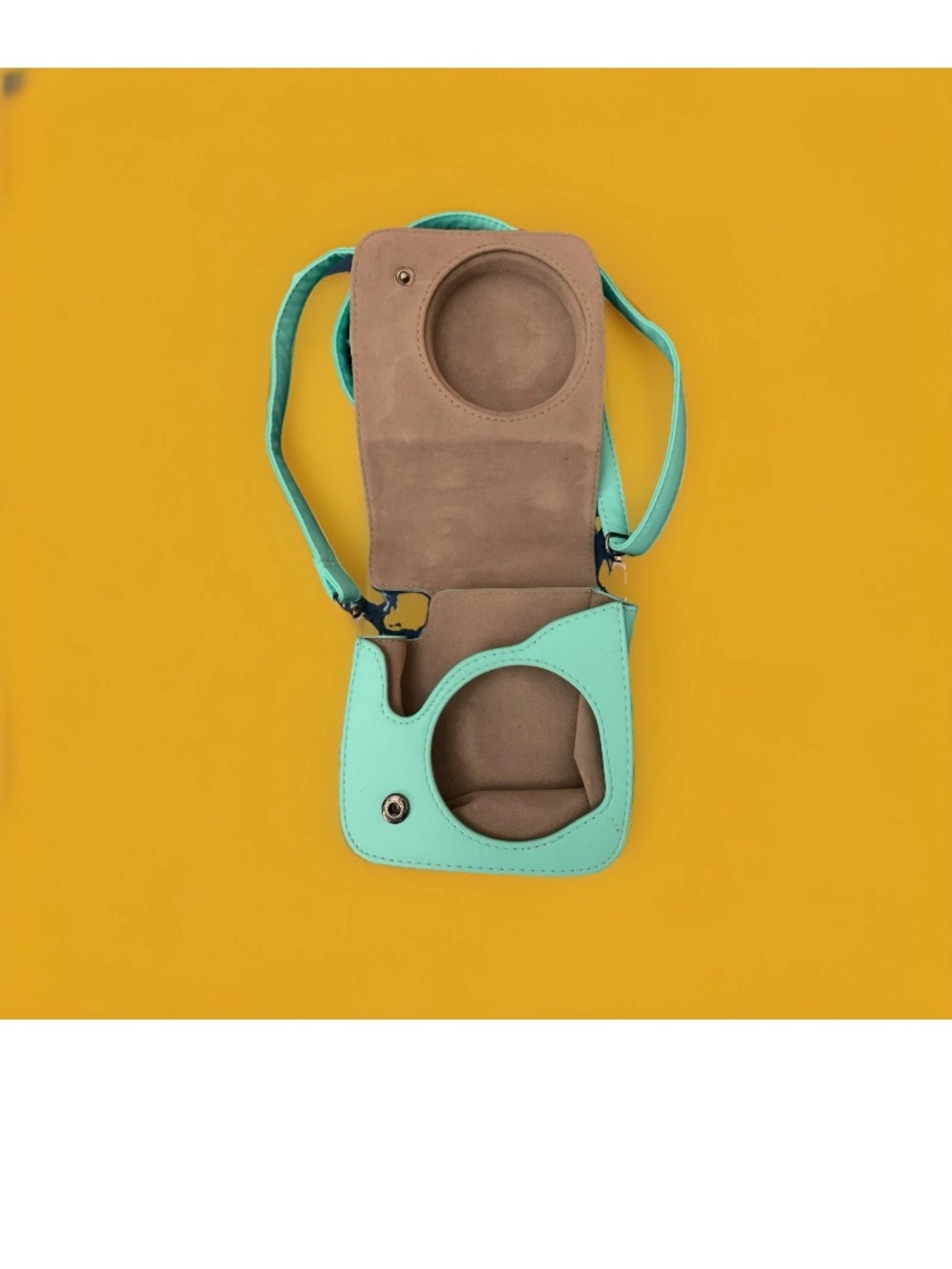 For Fujifilm Instax Mini 12 Case Light Blue/Green Leather Cover